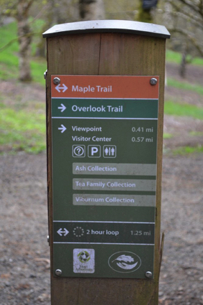 Wayfinding signage along the Maple Trail Wayfinding signage along the Maple Trail